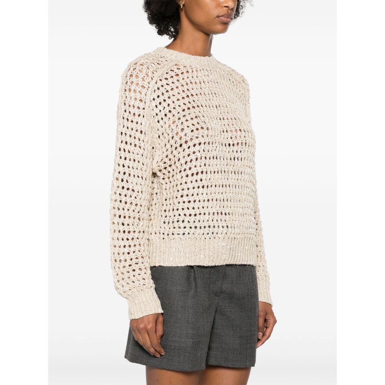 Brunello Cucinelli Sweaters Beige Topwear Brunello Cucinelli