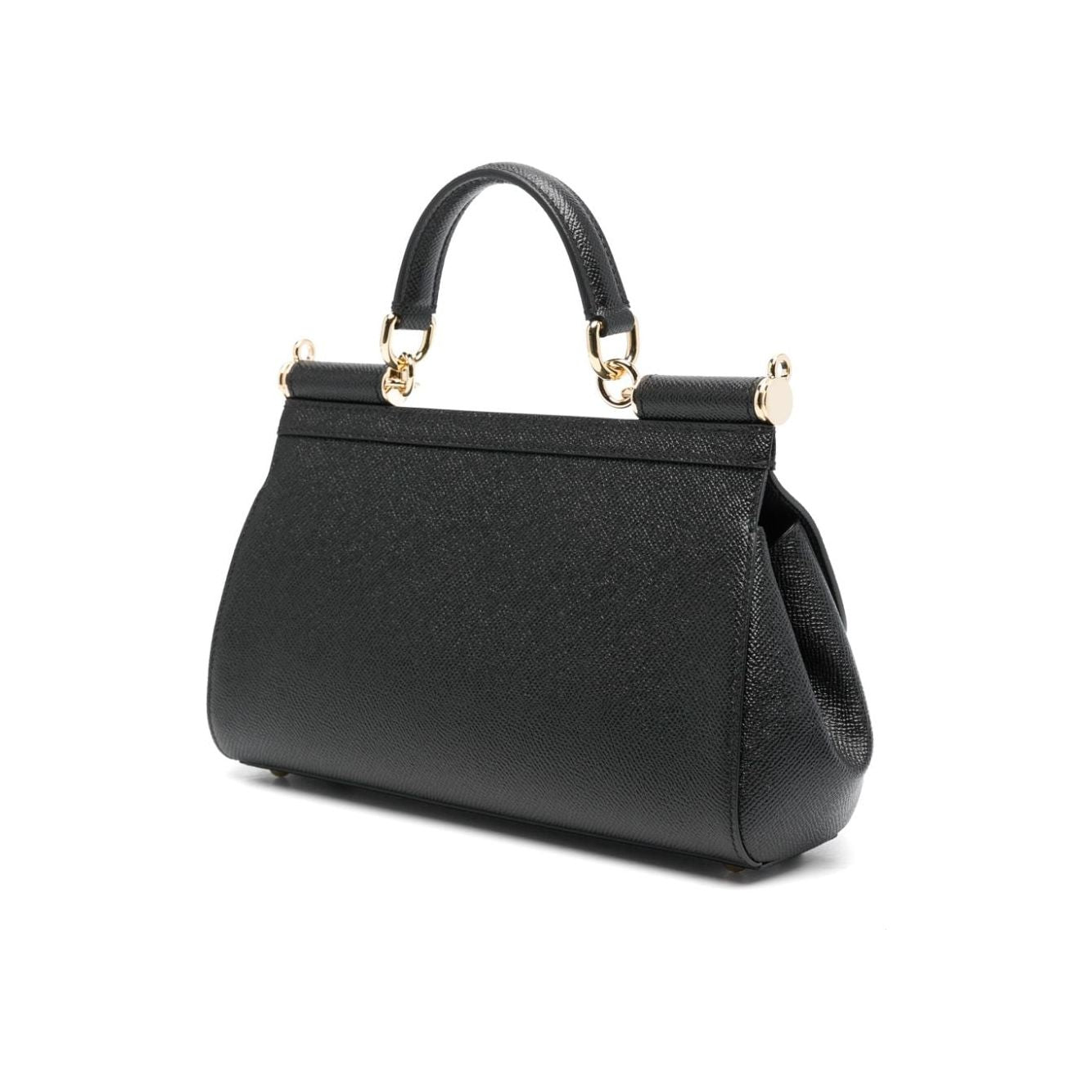 Dolce & Gabbana black calf leather grained Bag Handbag Dolce & Gabbana