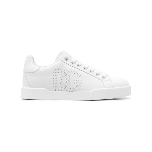 Dolce & Gabbana Portofino perforated-logo leather sneakers