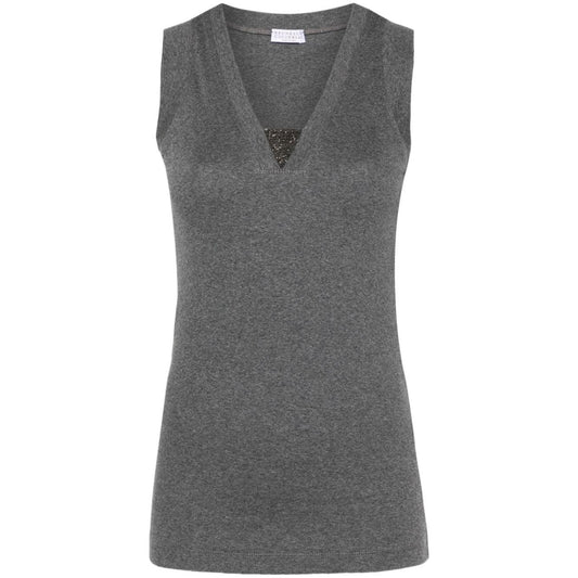 Brunello Cucinelli Top Grey Topwear Brunello Cucinelli