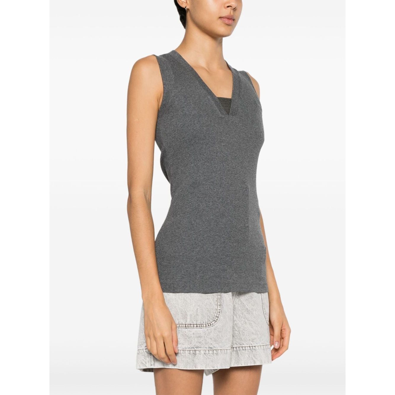 Brunello Cucinelli Top Grey Topwear Brunello Cucinelli