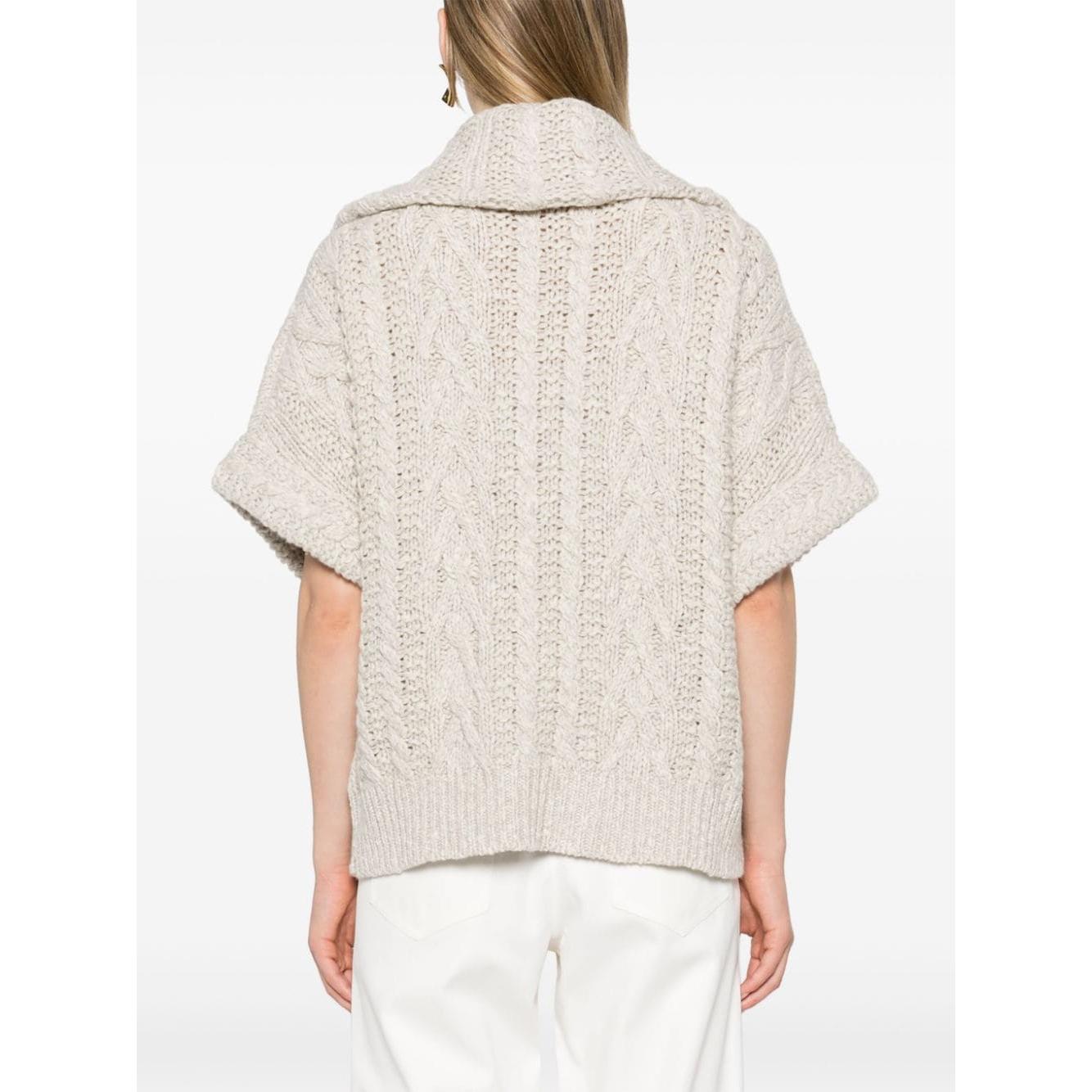 Brunello Cucinelli light beige wool-cashmere blend knitted Sweaters Topwear Brunello Cucinelli