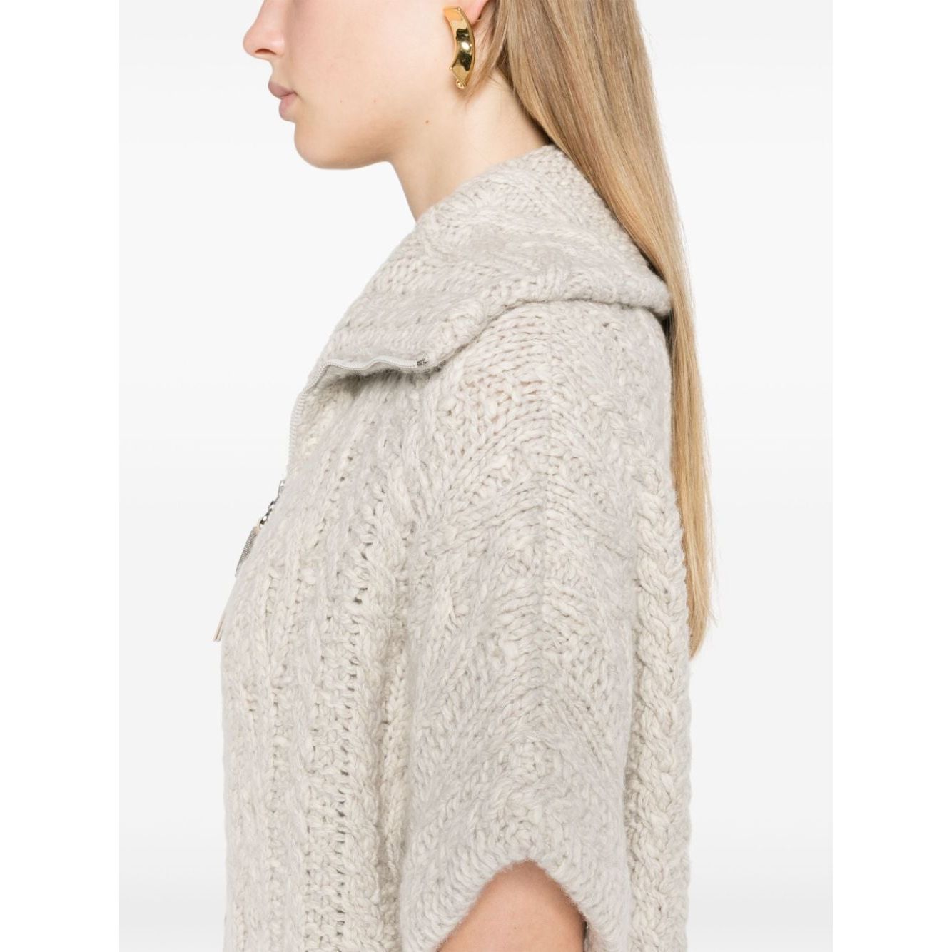 Brunello Cucinelli light beige wool-cashmere blend knitted Sweaters Topwear Brunello Cucinelli