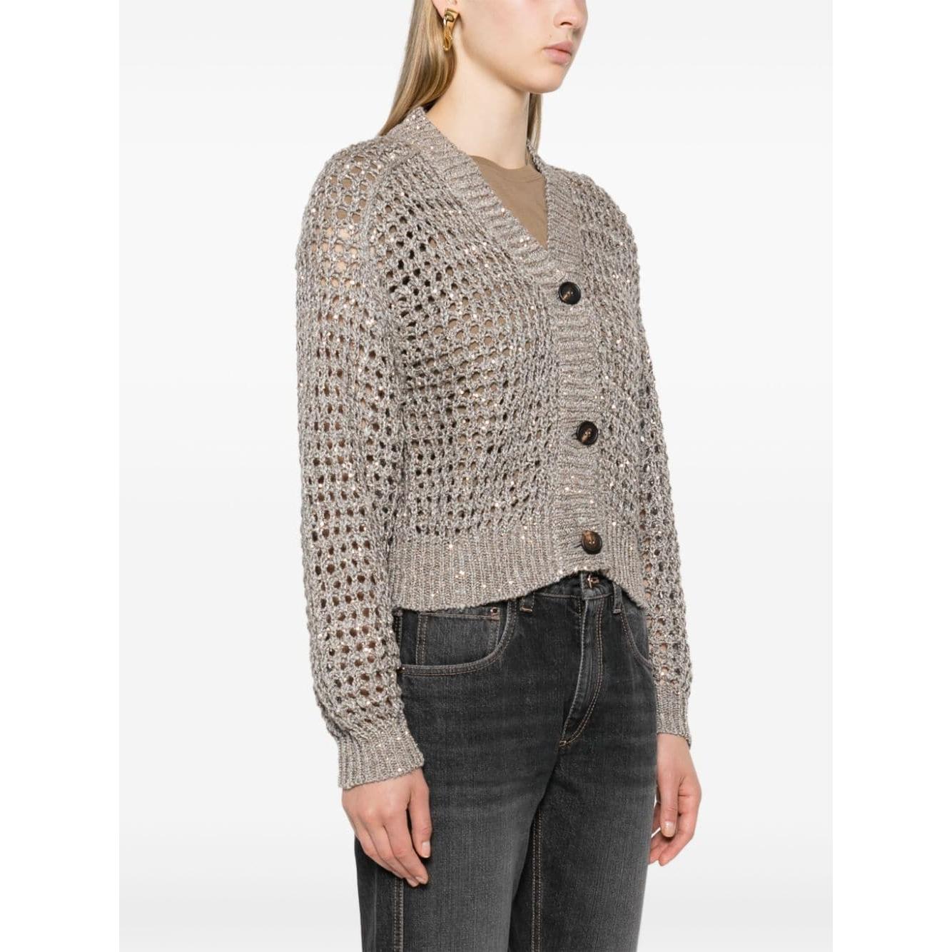 Brunello Cucinelli Sweaters Grey Topwear Brunello Cucinelli