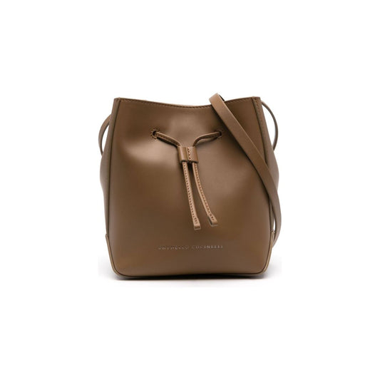 Brunello Cucinelli camel brown calf leather  Bag Shoulder Brunello Cucinelli