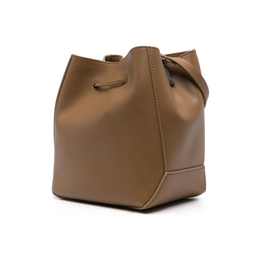 Brunello Cucinelli camel brown calf leather  Bag Shoulder Brunello Cucinelli