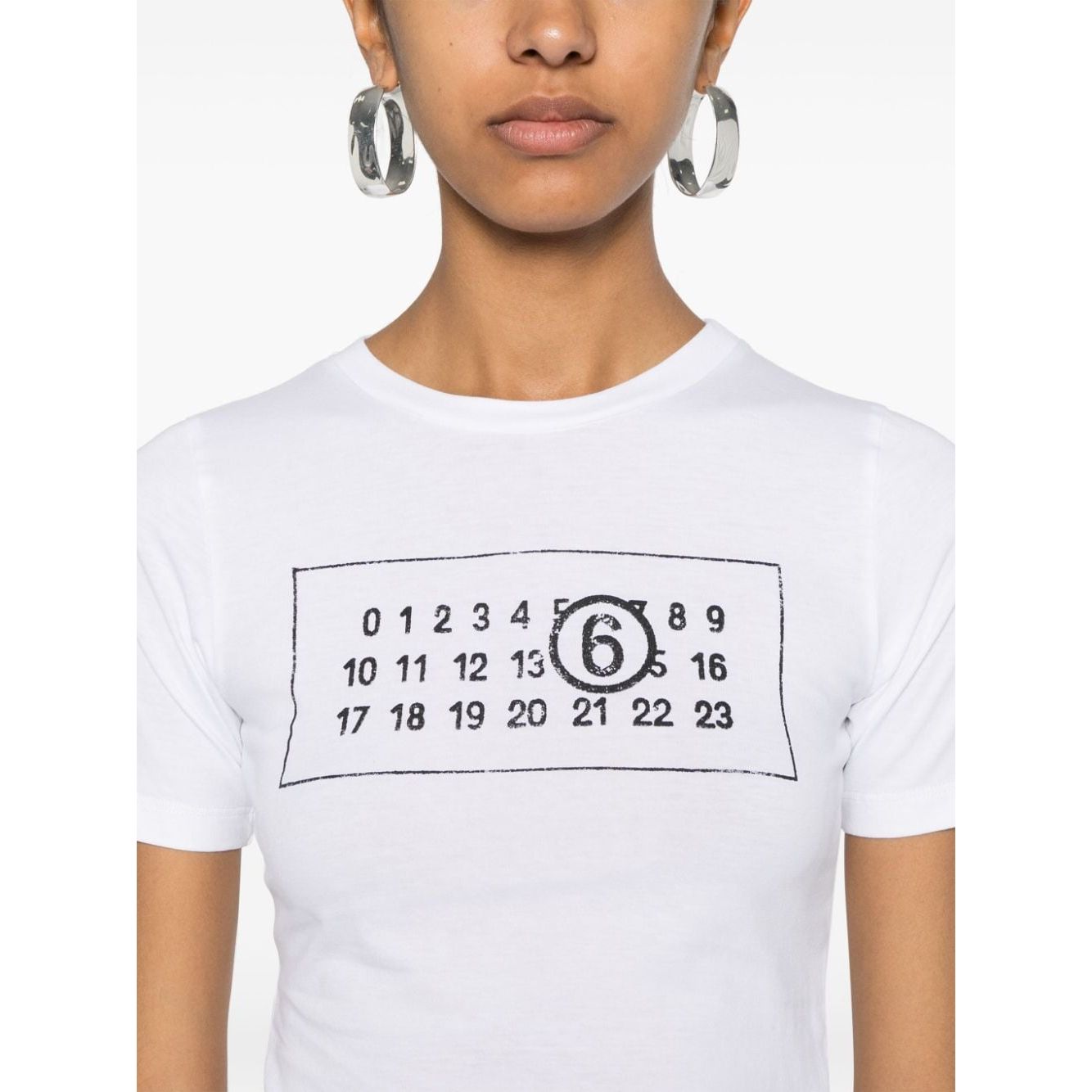 MM6 Maison Margiela T-shirts and Polos White Topwear MM6 Maison Margiela