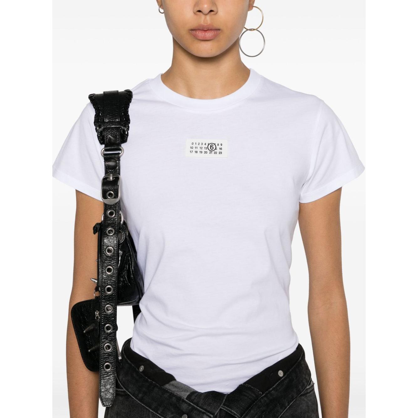 MM6 Maison Margiela T-shirts and Polos White Topwear MM6 Maison Margiela