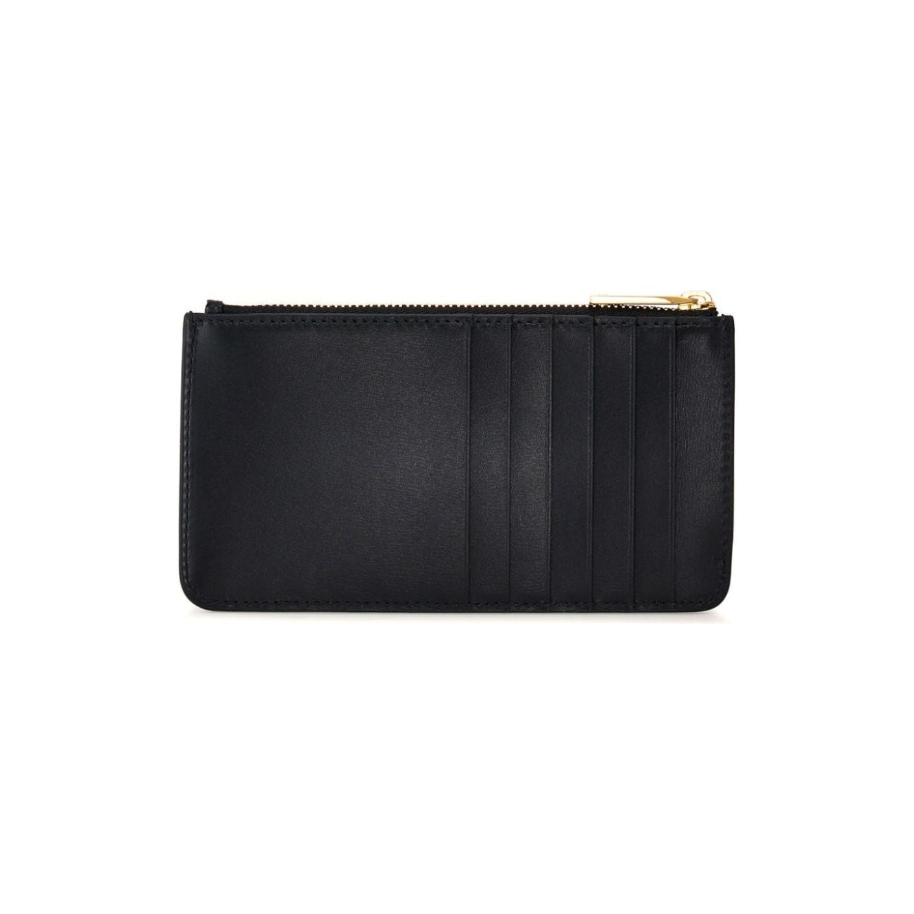 Ferragamo black leather Gancini plaque Wallet Wallets Ferragamo