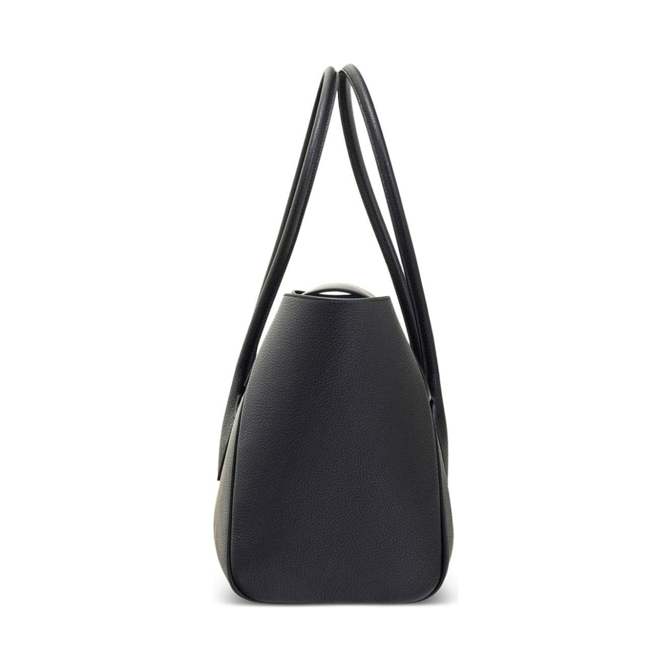 Ferragamo black calf leather smooth grain Handbag Shopper Ferragamo