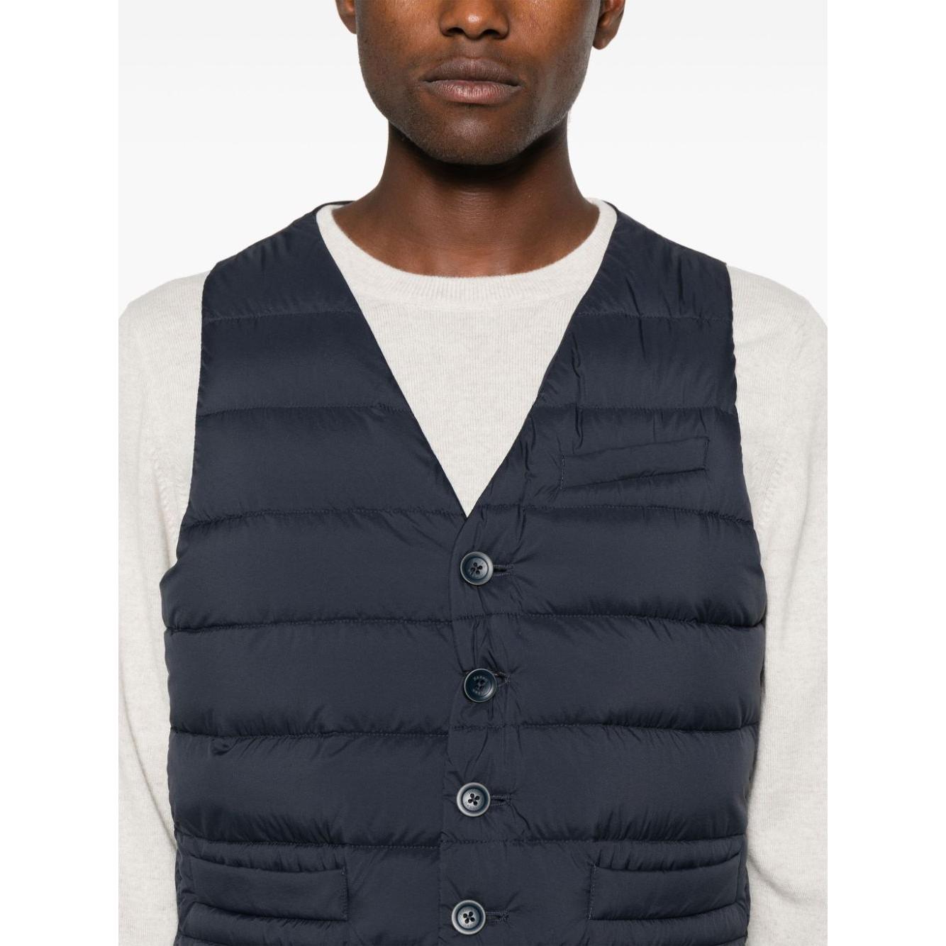 Herno Jackets Blue Vests Herno