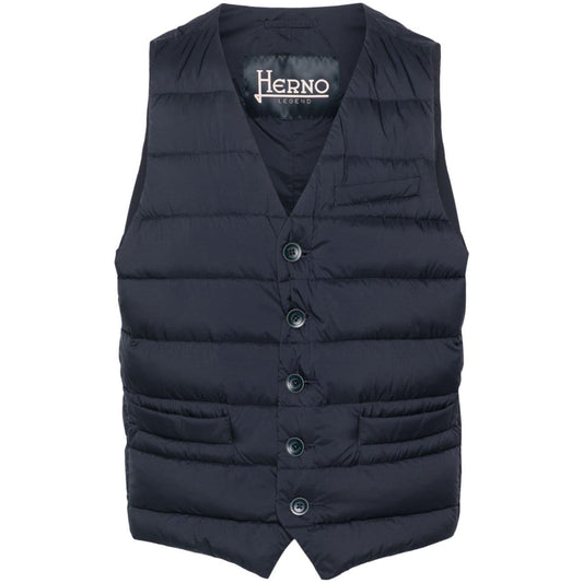 Herno Jackets Blue Vests Herno