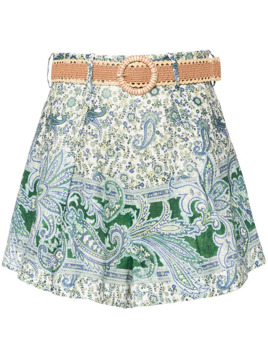 Zimmermann Shorts Green Short trousers Zimmermann