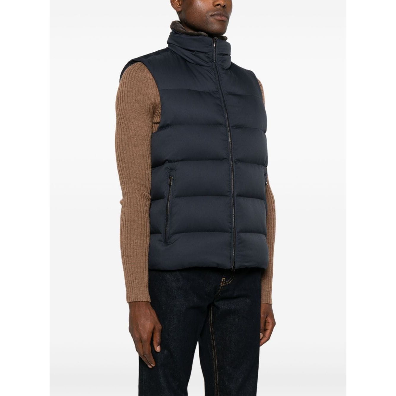 Herno Jackets Blue Vests Herno