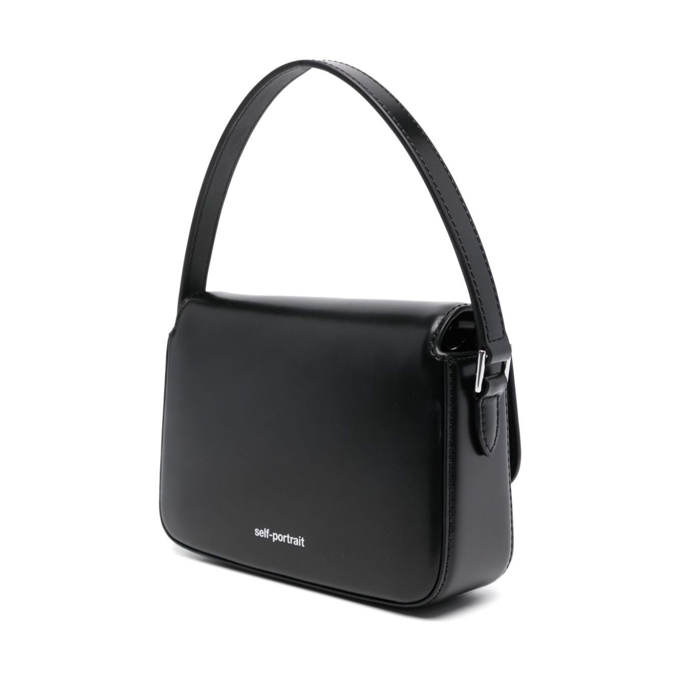 Self-portrait black calf leather smooth grain Bag Shoulder Self-Portrait