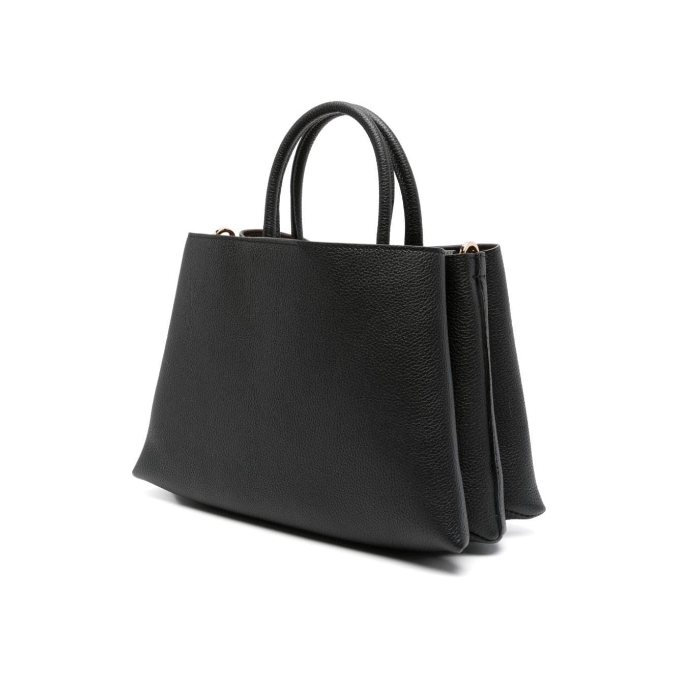 Tod's black calf leather grained texture Bag Shopper Tod'S