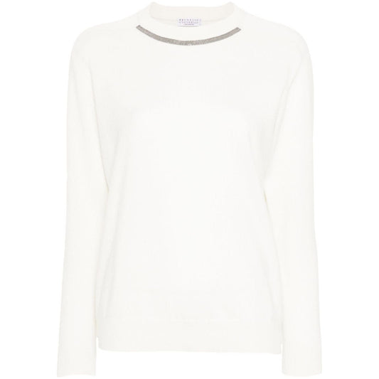 Brunello Cucinelli Sweaters White Topwear Brunello Cucinelli