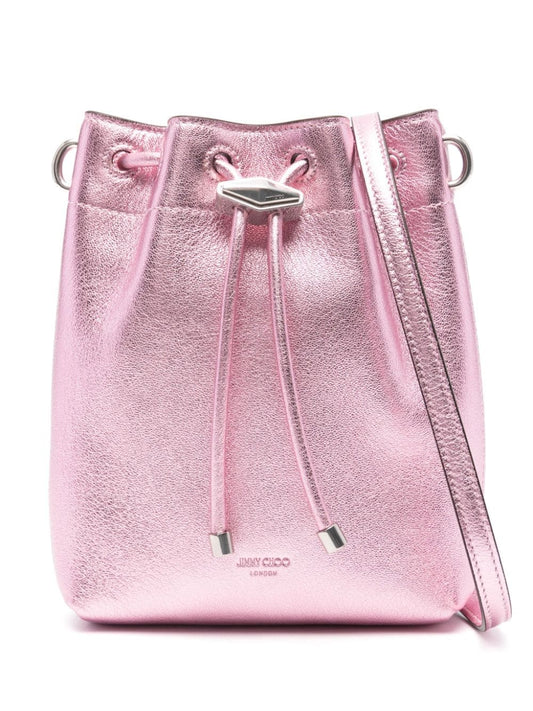 Jimmy Choo rose pink leather metallic finish Bag Clutches Jimmy Choo