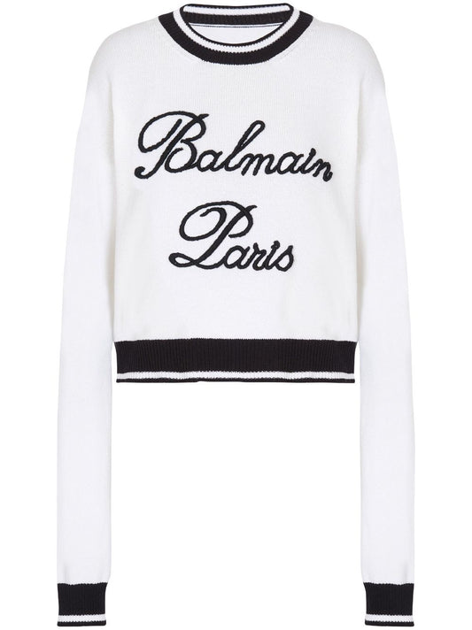 Balmain Sweaters White Topwear Balmain