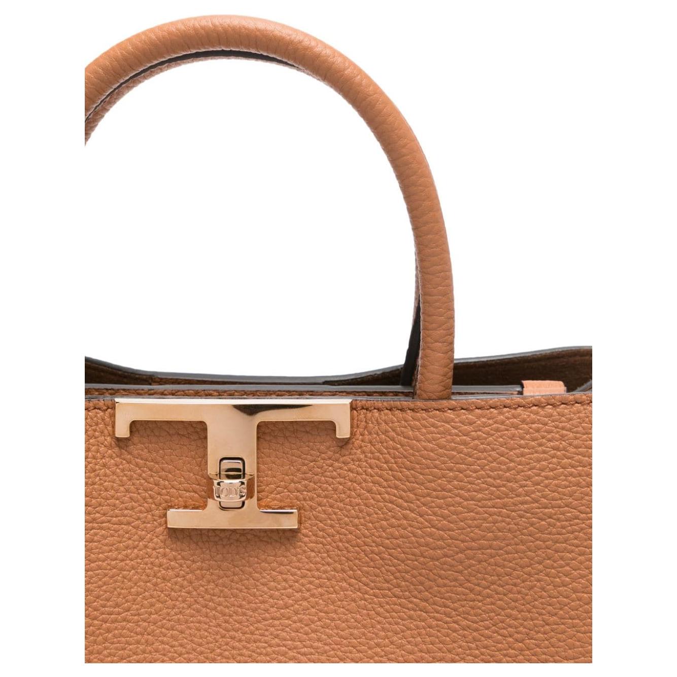 Tod's camel brown calf leather grained Bags Shopper Tod'S