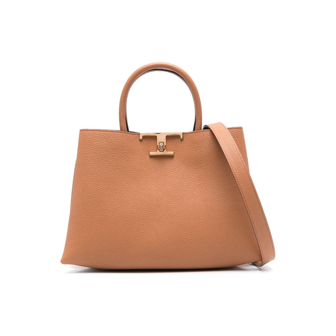 Tod's camel brown calf leather grained Bags Shopper Tod'S