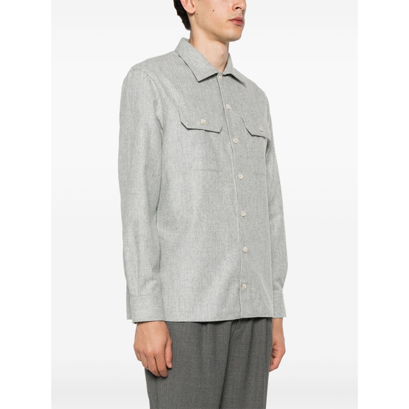 Brunello Cucinelli Shirts Light Grey Shirts Brunello Cucinelli