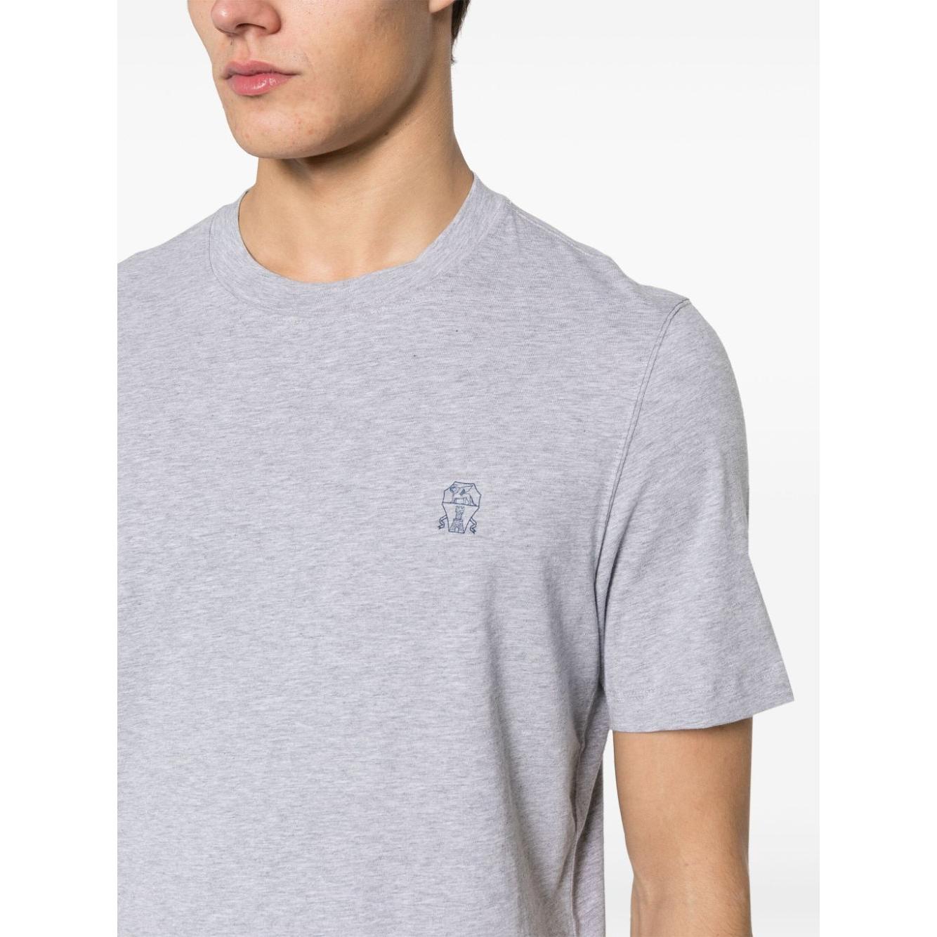 Brunello Cucinelli T-shirts and Polos Grey Topwear Brunello Cucinelli