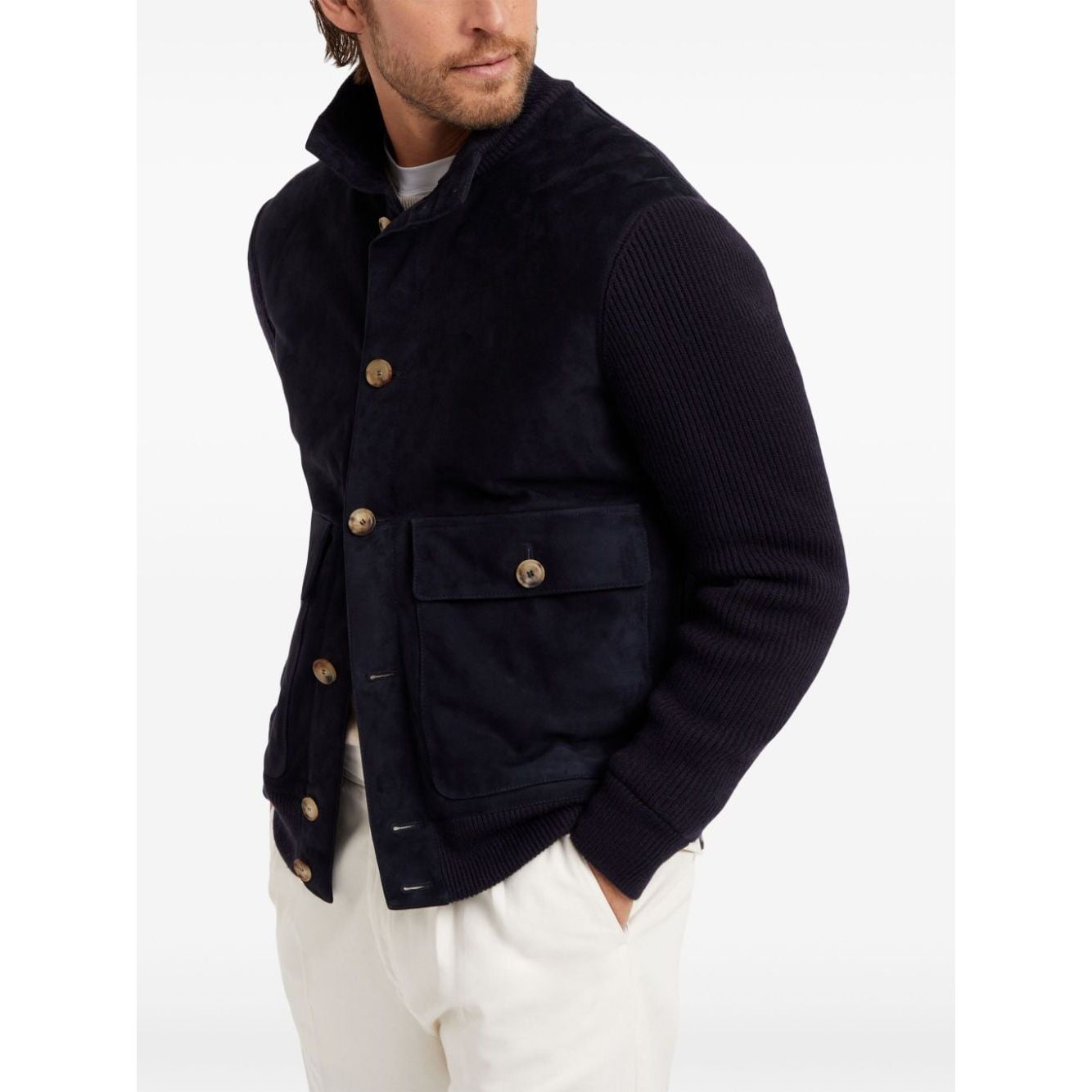 Brunello Cucinelli Coats Blue Jackets Brunello Cucinelli