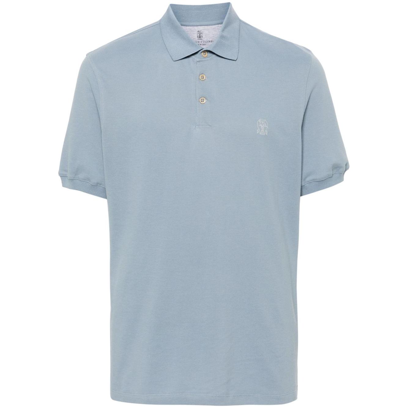 Brunello Cucinelli T-shirts and Polos Blue Topwear Brunello Cucinelli