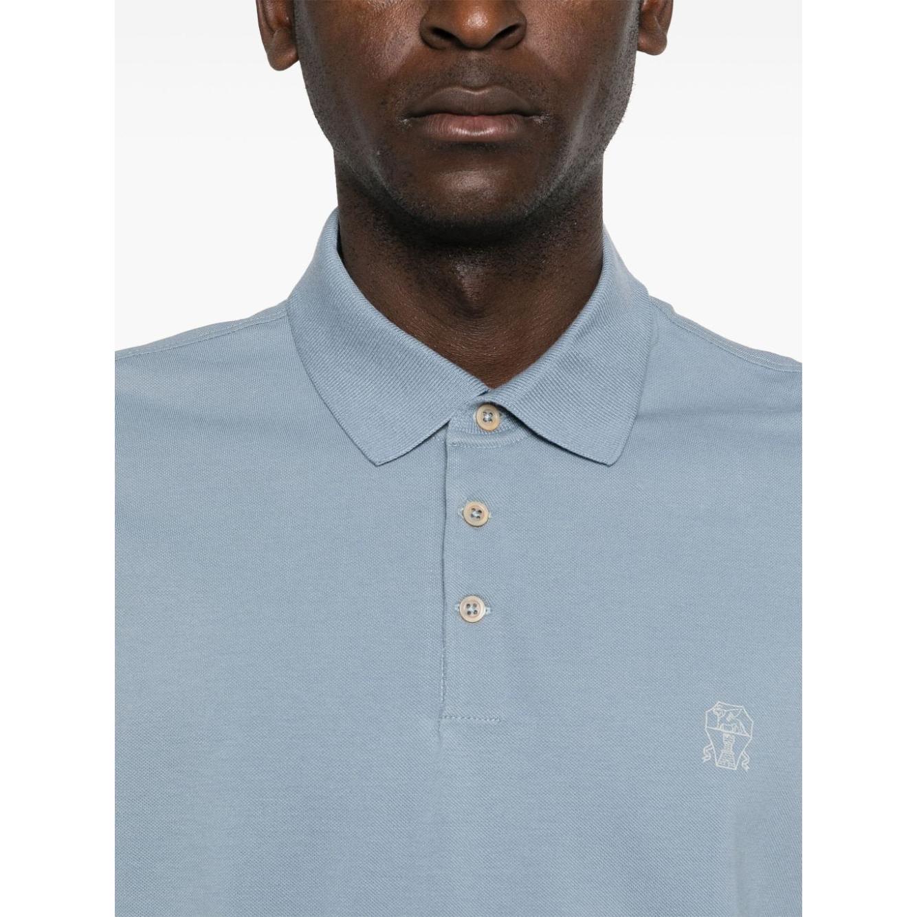 Brunello Cucinelli T-shirts and Polos Blue Topwear Brunello Cucinelli