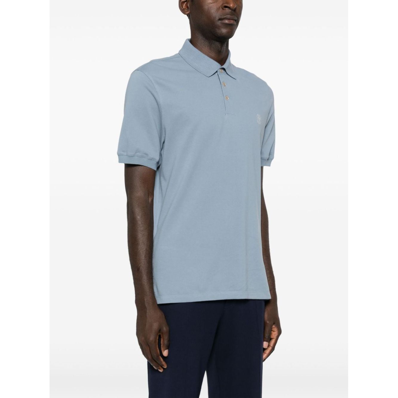 Brunello Cucinelli T-shirts and Polos Blue Topwear Brunello Cucinelli