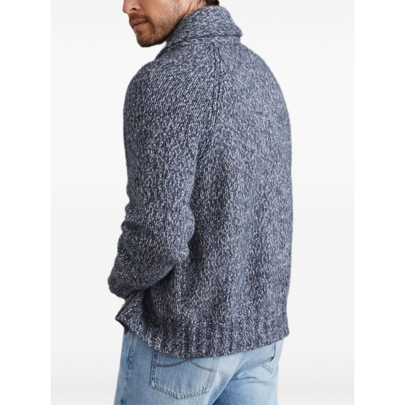 Brunello Cucinelli Sweaters Blue mélange effect Topwear Brunello Cucinelli