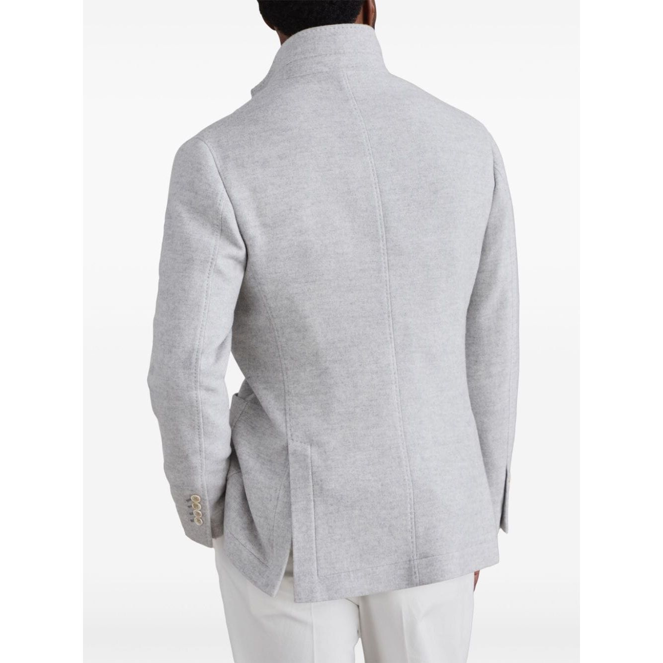 Brunello Cucinelli grey cashmere funnel neck Jackets Jackets Brunello Cucinelli