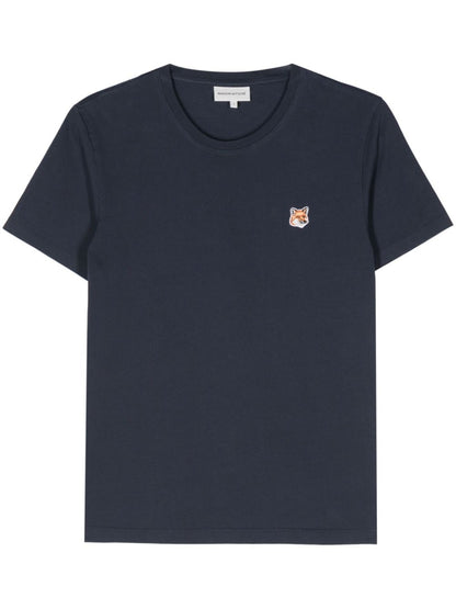 MAISON KITSUNE' T-shirts and Polos Blue Topwear Maison Kitsune'