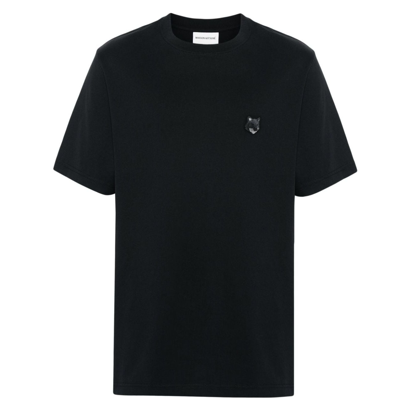 MAISON KITSUNE' T-shirts and Polos Black Topwear Maison Kitsune'