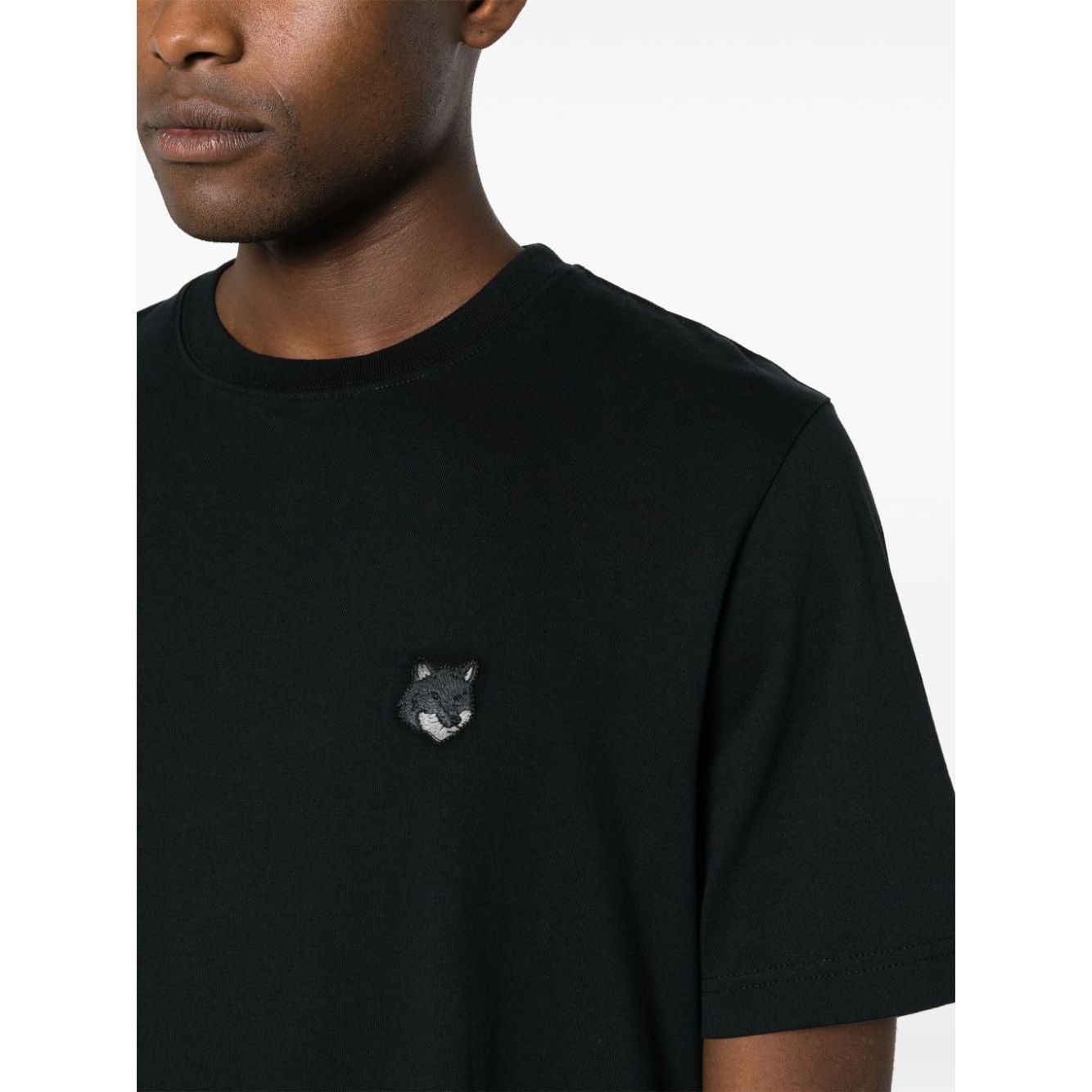 MAISON KITSUNE' T-shirts and Polos Black Topwear Maison Kitsune'