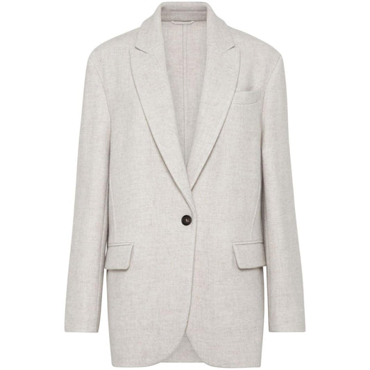 Brunello Cucinelli Jackets Light Grey Jackets Brunello Cucinelli