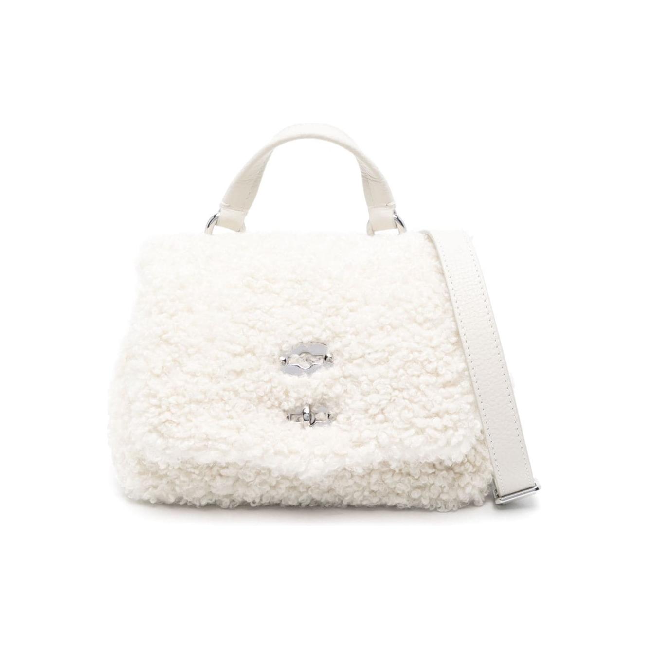 Zanellato white shearling rectangle body Bag Handbag Zanellato