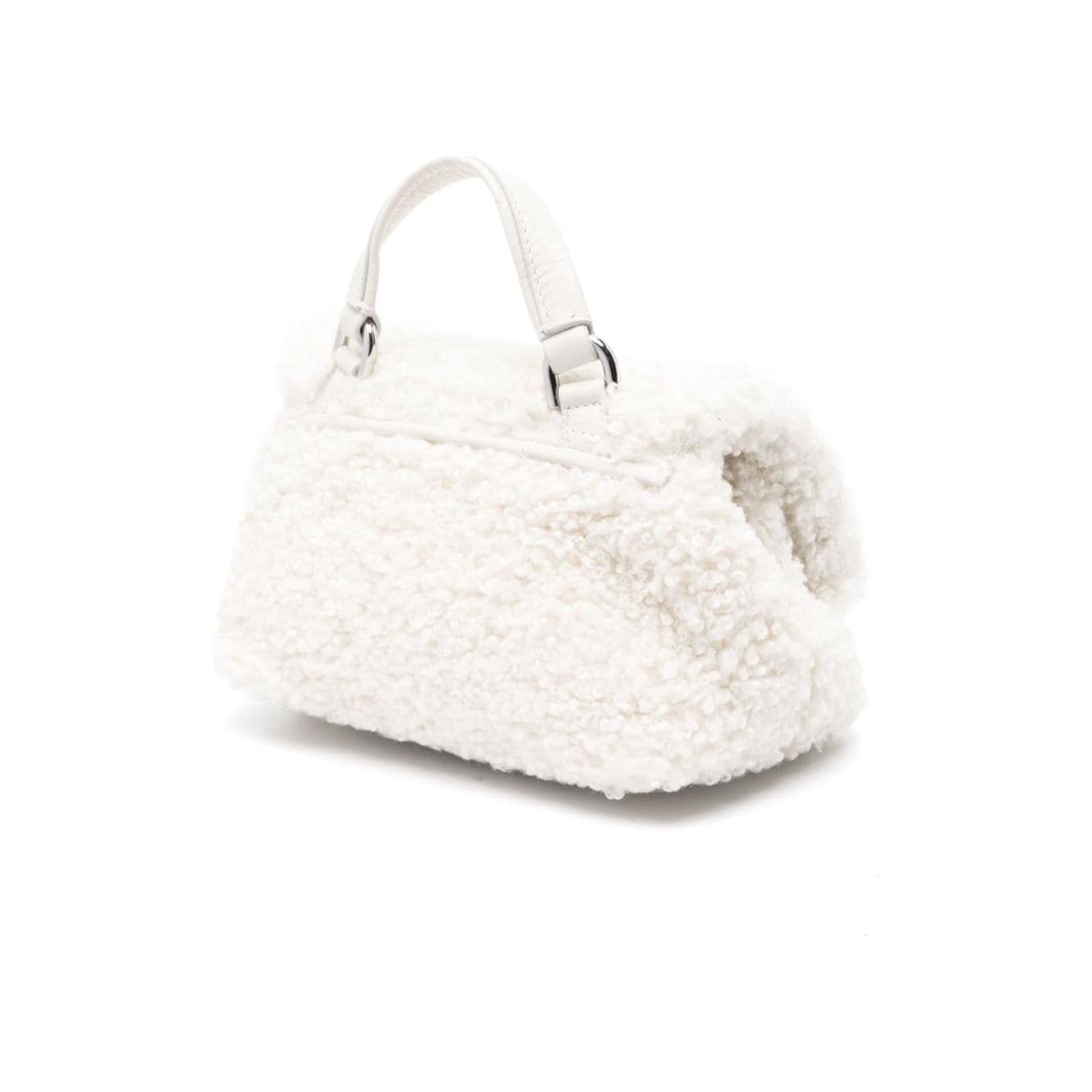 Zanellato white shearling rectangle body Bag Handbag Zanellato