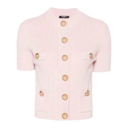 Balmain Sweaters Pink Topwear Balmain