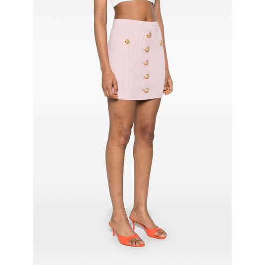 Balmain light pink knitted construction Skirts Skirts Balmain