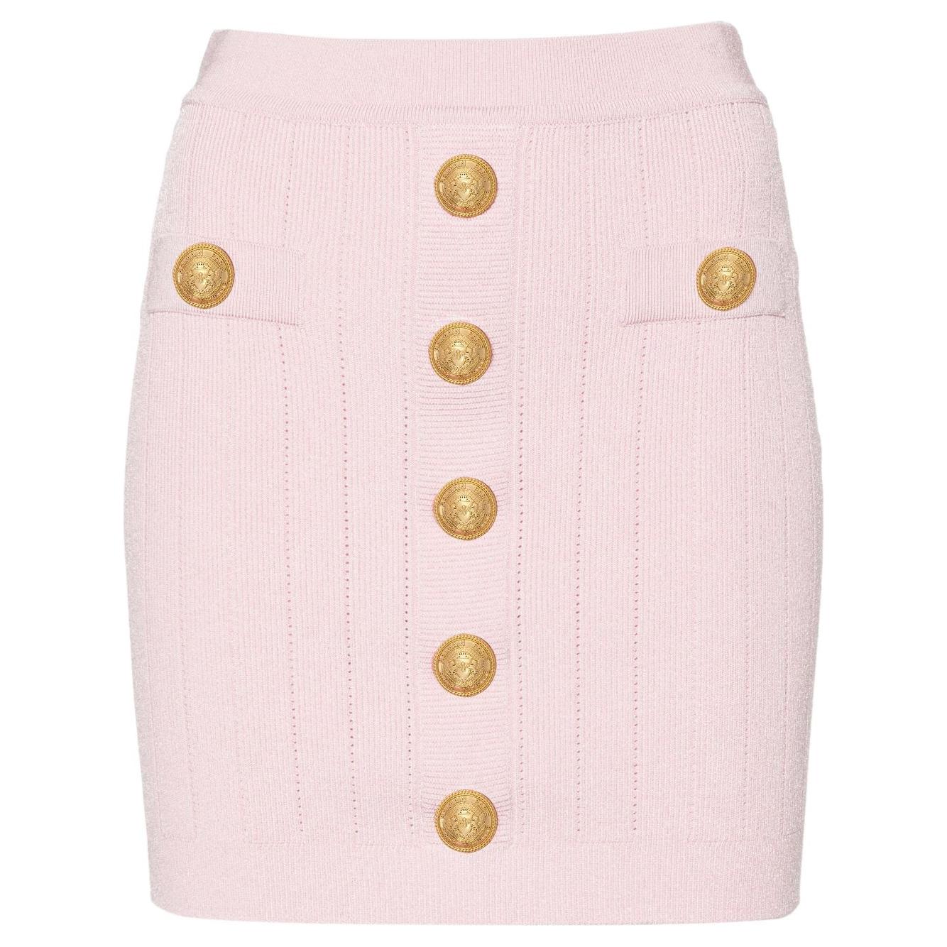 Balmain light pink knitted construction Skirts Skirts Balmain