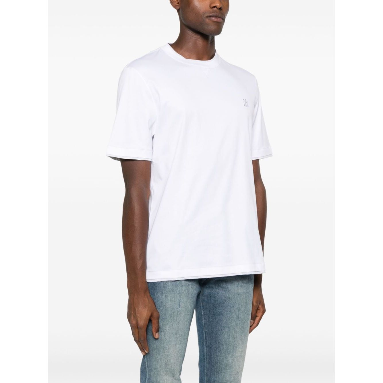 Brunello Cucinelli T-shirts and Polos White Topwear Brunello Cucinelli