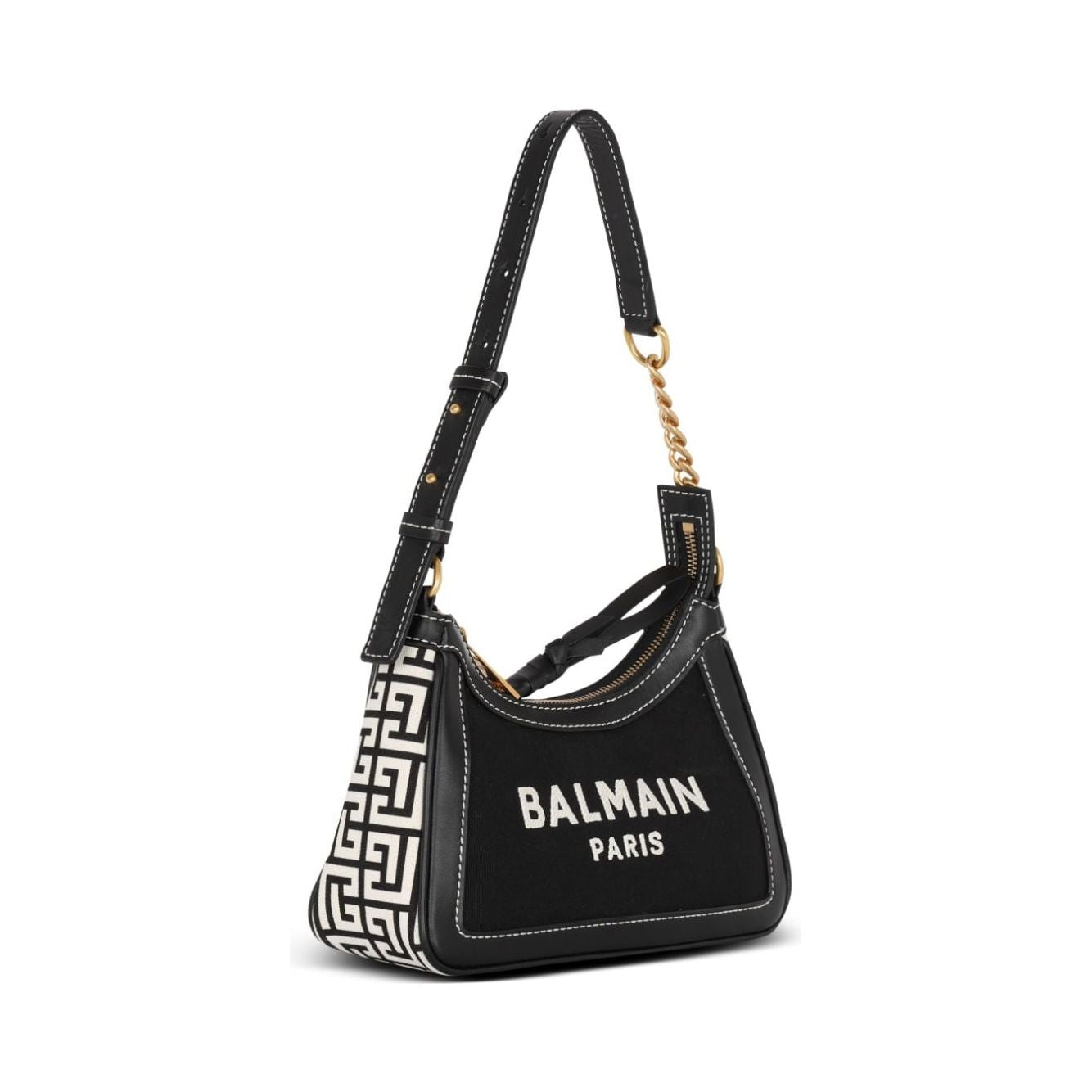 Balmain cotton/leather monogram jacquard Bag Shoulder Balmain