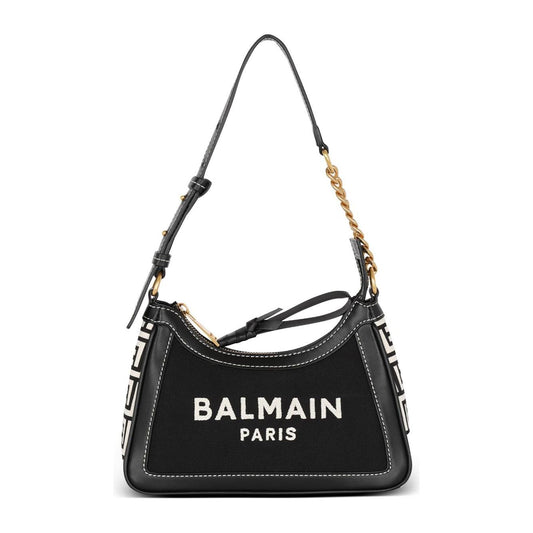 Balmain cotton/leather monogram jacquard Bag Shoulder Balmain