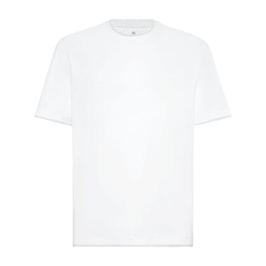 Brunello Cucinelli T-shirts and Polos White Topwear Brunello Cucinelli