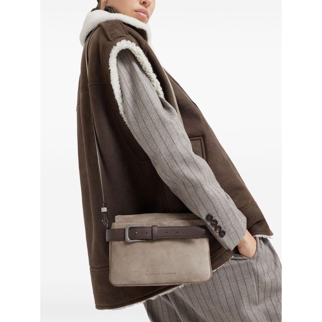 Brunello Cucinelli Bags.. Dove Grey Shoulder Brunello Cucinelli