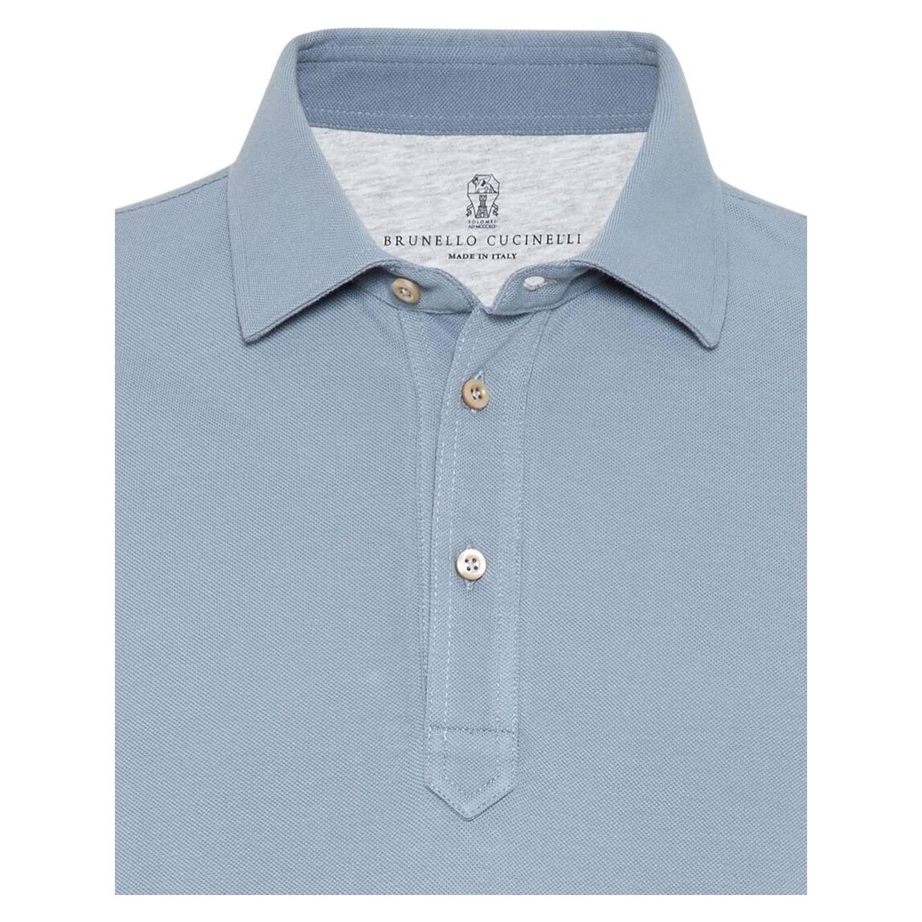 Brunello Cucinelli T-shirts and Polos Clear Blue Topwear Brunello Cucinelli