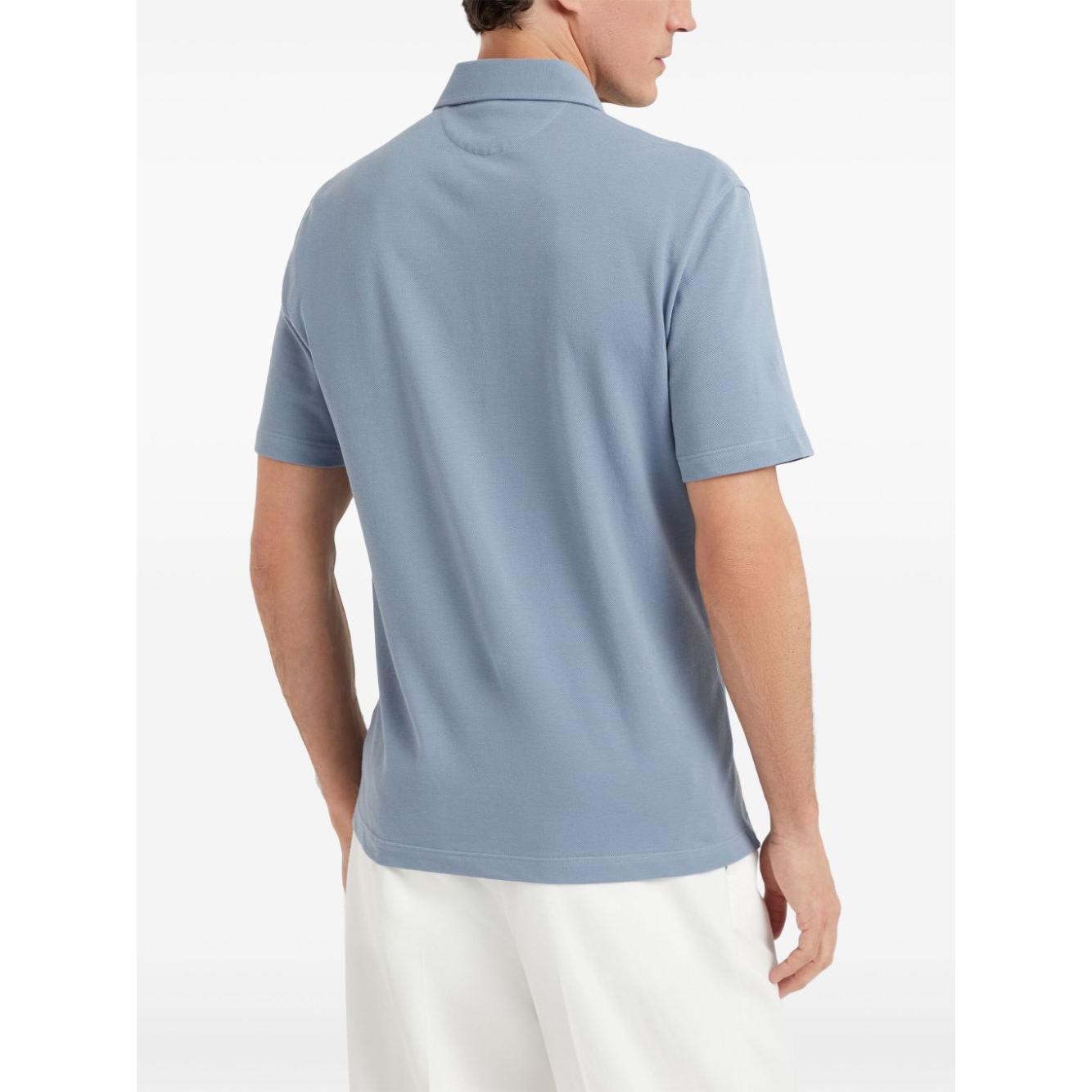 Brunello Cucinelli T-shirts and Polos Clear Blue Topwear Brunello Cucinelli