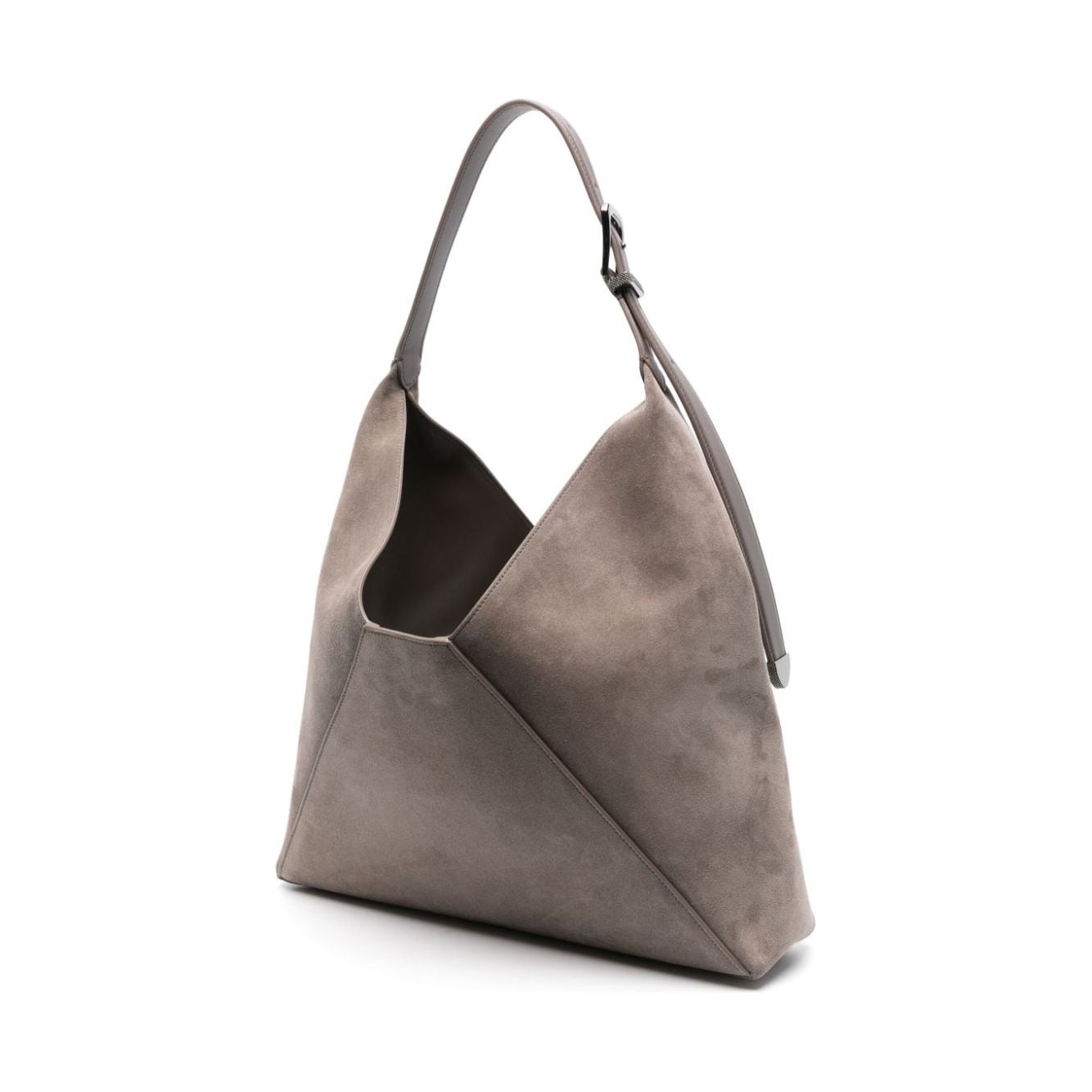 Brunello Cucinelli taupe brown calf suede Bag Shoulder Brunello Cucinelli